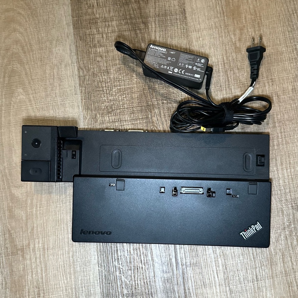 Lenovo Black Docking Station with Adapter
